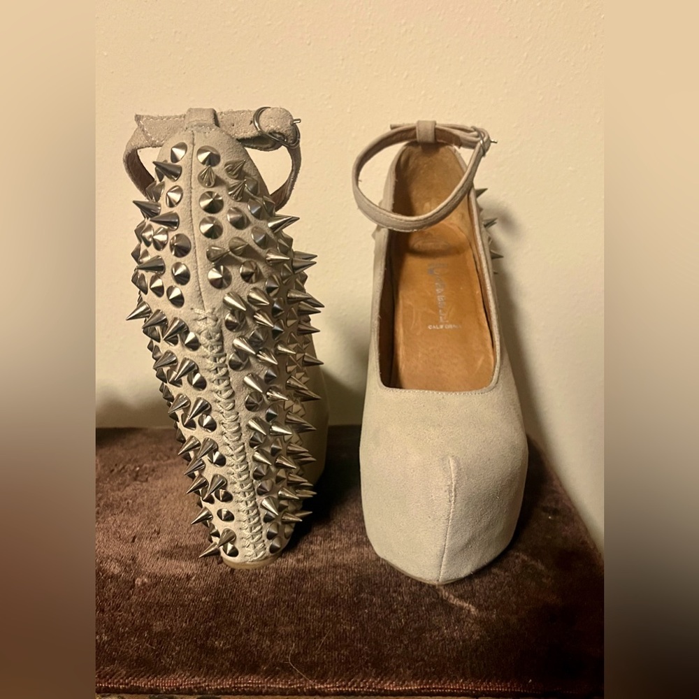 Rare / HTF Jeffrey Campbell ‘Aubrey’ Wrapped Heel Spiked platforms sz 10
